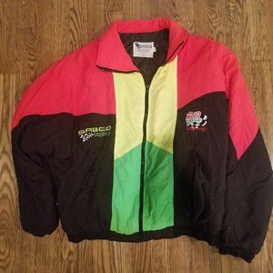 NASCAR MOTORSPORT SABCO MEN'S SIZE L COAT MELLO YELLO NEON JACKET KYLE PETTY 42